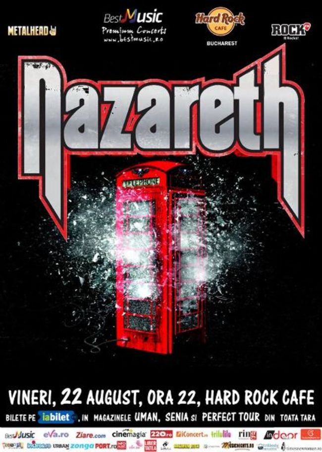 Legenda rockului britanic Nazareth revine la Bucuresti in luna august